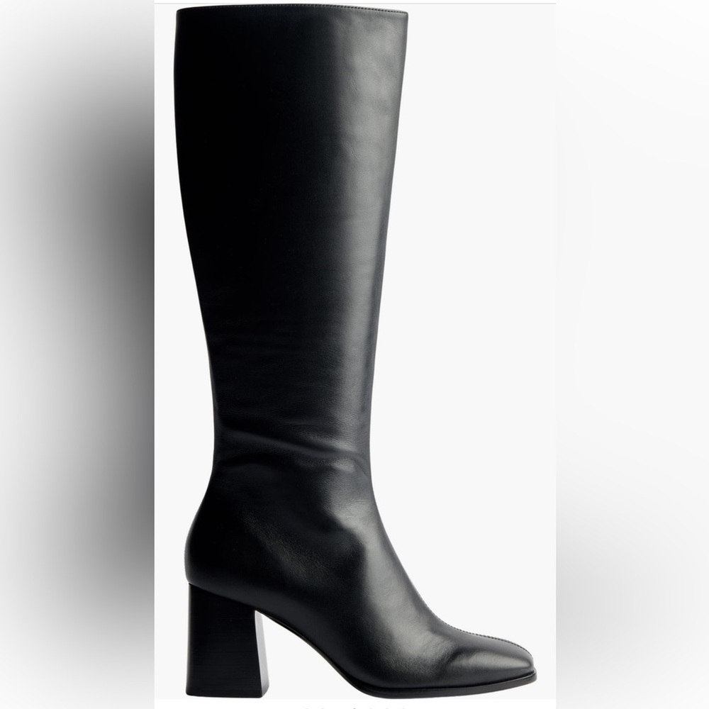 Reformation Nylah Knee High Black Boots size 9.5 - Picture 5 of 16